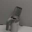 Pooper Scooper for Cat, Cat Litter Scoop with Bags, Integrated Detachable Deep Shovel Holder, Large Capacity Portable (White)