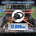 1/2" Heavy Duty Bolt-On Forged D Ring Tie-Down Anchors, 12000 lbs High Strength Capacity Trailers Trucks Bed Tie Downs Anchors for RV Trailer Truck Cargo Tie Downs, with Locking Bolts & Nuts