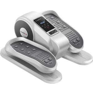 Under Desk Elliptical Machine, Electric Seated Pedal Exerciser, Mini Ellipse Leg Exerciser with Remoter, 12 Level Speeds, Forward & Reverse Direction, Manual & Auto Mode for Home Office (White)