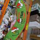 Green Christmas Tree Skirt Collar, Stink Stank Stunk Mini Fabric Tree Ring 24x8x16 Inch Diameter for Small Xmas Tree, Funny Miniature Tree Stand Cover Tiny Home Holiday Party Decoration