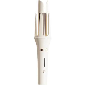 Automatic Hair Curler 4 Temperature & 3 Timer Settings, Auto Shut-Off, Anti-Scald Rotating Curling Wand (White)