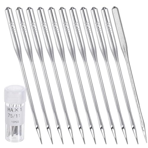 60 PCS 75/11 Embroidery Needles - Sewing Machine Needles Compatible with Brother Sewing Machine, Silver Steel, 1.52in Length