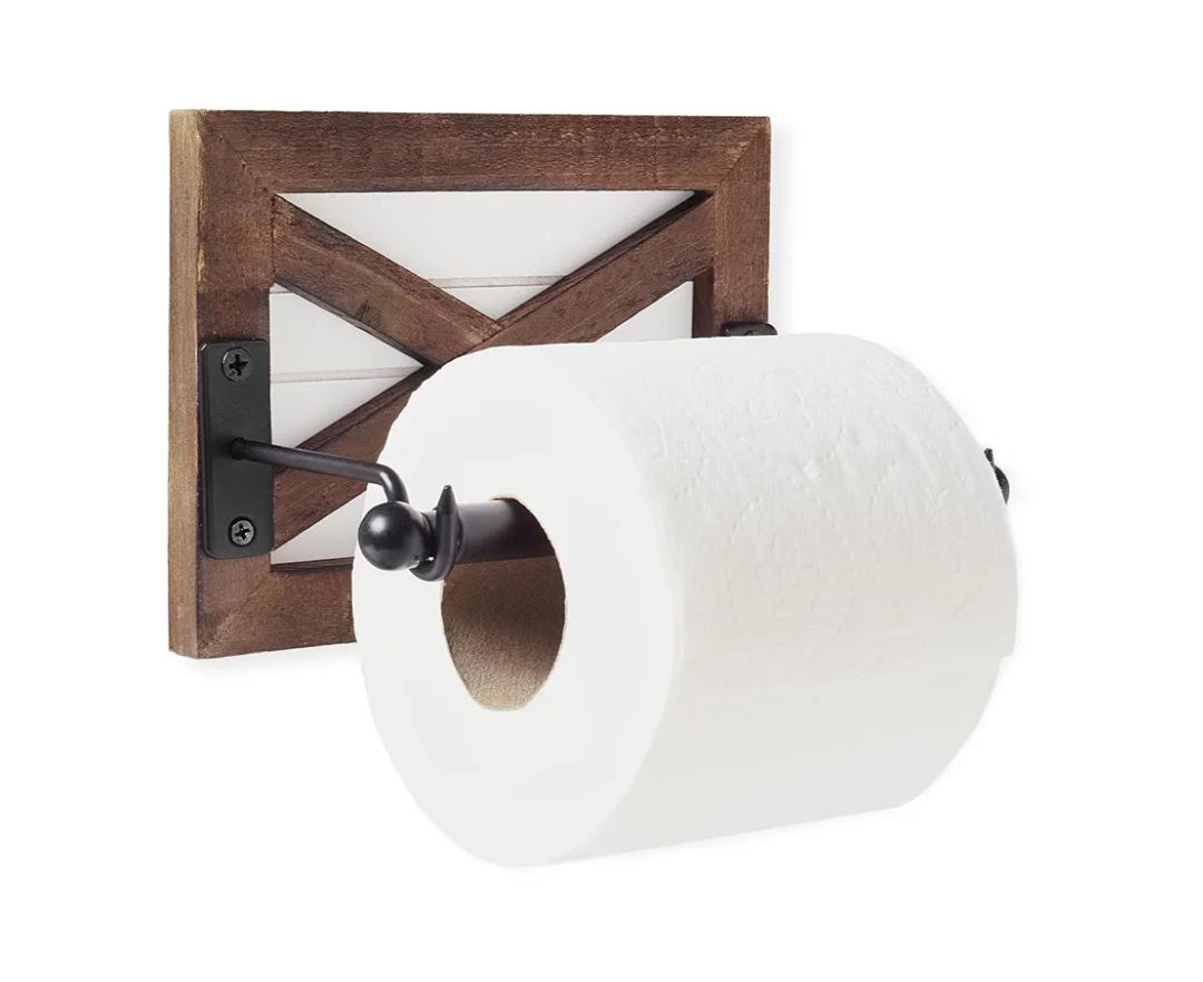 Autumn Alley Farmhouse Shiplap Toilet Paper Holder - Barn Door Farmhouse Elegance for Your Bathroom - Enhance Your Space with Rustic Coastal Bathroom Accessories, Rustic Charm, Unique Shiplap