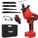 Cordless Reciprocating Saw Compatible with Milwaukee 18V MAX Battery,0-3000SPM Variable Speed, Sawzall Tool-Free Blade Change, 4 Saw Blades for Wood/Metal/PVC Cuts (NO Battery Included) (Red)