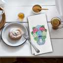 Chinoiserie Hydrangea Bathroom Hand Towels, Grandmillennial Floral Dish Tea Towels for Kitchen Decor, Vintage Hydrangea Flower Hand Towel for Bathroom Decor, 16x24 Inch