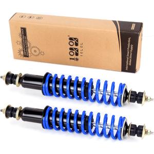 10L0L Golf Cart Front Rear Shock Absorber Set Coil Over Heavy Duty Shock Absorber Bolt Fits EZGO Medalist/TXT 1994+ Newer Gas or Electric, Replaces Part 70928-G01 76418-G01 (2 Pack) (Blue (without Extension Rod))
