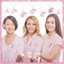 60 Set Breast Cancer Awareness Gifts Bulk Pink Ribbon Pens Keychains Motivational Cards Bags Breast Cancer Awareness Accessories Items for Women Survivor Charity Event Gift Supplies