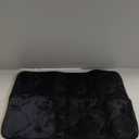 OLANLY Memory Foam Bath Mat Rug 30x20, Ultra Soft Non Slip and Absorbent Bathroom Rug, Machine Wash Dry, Comfortable, Thick Bath Rug Carpet for Bathroom Floor, Tub and Shower, Black