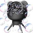 Bubble Machine for Toddlers Kids, 18 Wands 500ml Tank Rechargeable Bubble Maker, 30000+ Bubbles/Min 2 Speeds Auto-Rotating Portable Bubble Blower for Indoor/Outdoor Parties, Birthday, Wedding (Black)