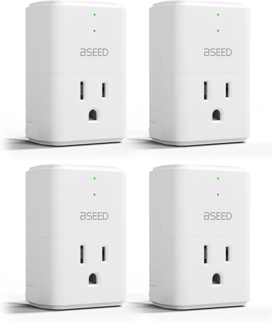 [ETL Listed] BSEED 1800W Single Outlet Mini Surge Protector for Refrigerators, PC, TV, Xbox Series X, PS5 and Home Appliances, Wall Surge Protector with LED Indicators,15A, 4 Pack