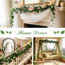 dallisten 3Strands 6.9FT Artificial Ivy Garland, Realistic Fake Ivy Vine Hanging Plants for Room Decor, Wall, Home Garden Wedding, Indoor and Outdoor, Bedroom Aesthetic Decor and Faux Greenery