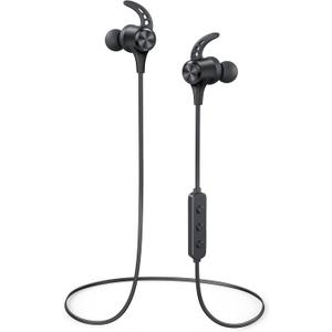 Hsoipn Wireless Headphones, Bluetooth 5.2 Stereo aptX Wireless Earbuds Bass Bluetooth Earbuds Bulitin Mic with 16H Playtime, Magnetic, IPX7 Waterproof Perfect for Sport, Gym, Normal, Dark Pitch