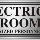 Metal Stainless Steel Authorized Personnel Only Sign9x3in (Electrical Room)