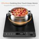 Induction Cooktop,Zopehan Single Portable Induction Cooker Countertop Burner For Cooking,8 Power Levels&8 Temp Setting,3-Hour Timer Child Safety Lock
