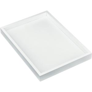 Bam & Boo Natural Bamboo Serving Tray Modern Rectangular (White, 13” x 9" x 1.2") for Food, Drinks, Decor, Vanity in Home, Kitchen, Bathroom, Coffee Table, Bed