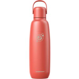 sodastream Fizz & Go Cool, Stainless Steel Carbonated Water Bottle 0.9L, Insulated Metal Bottle for Sparkling Water, Compatible with TERRA, ART, ENSO & More in Papaya Orange