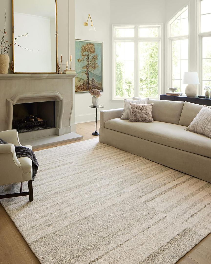 Loloi Chris Loves Julia Chris Collection CHR-02 Natural/Sage 2'-3'' x 3'-9'', .50" Pile Height, Accent Rug