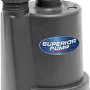 Superior Pump 91250 1800GPH Thermoplastic Submersible Utility Pump with 10-Foot Cord, 1/4 HP