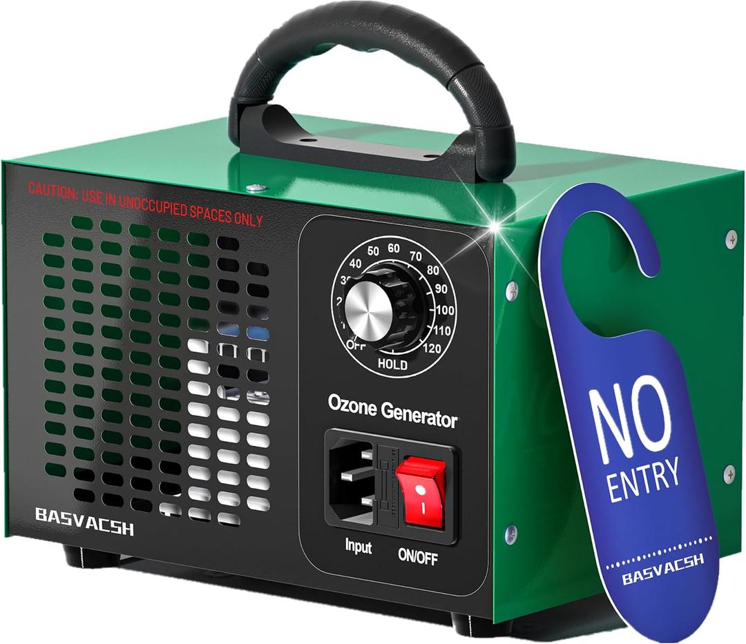 Ozone Generator 45,000mg/h, Home/Industrial O3 Car Deodorizer. Ozone Machine Air Ionizer Ozone Odor Eliminator for Strong Odor. Odor Eliminator for Home, Car, Pet. Room Deodorizer For 2500 sq ft.