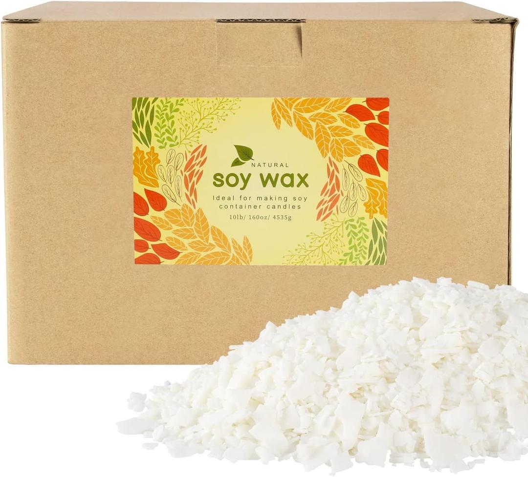 10 Lb Soy Wax DIY Candle Flakes & Soft, White, Perfect For Your DIY Projects