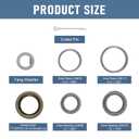 Trailer Axle Bearing Kit L68149/L68111 L44649/L44610 Grease Seal 171255TB 10-19 I.D. 1.719'' for #84 Spindle 3500 LB Trailer Axles (Set of 2)