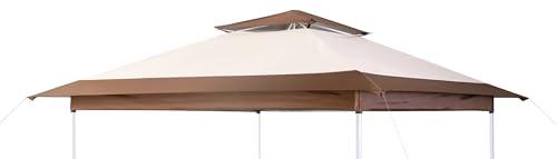 Canopy Replacement Cover Compatible with OUTFINE 12'x12', Compatible with HOTEEL 12'x12',Compatible with COBIZI 12x12, Compatible with SANOPY 12x12FT Gazebo, Canopy Cover ONLY,(Beige/Brown)