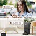 Automatic Dog & Cat Feeder,APP Controlled with Freshness Preservation, 4L Timed Cat Feeder with Timer Programmable, HD Camera for Voice and Video Recording (Black