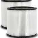 90304 Replacement Filter for Shop Vac 90304, 90350, 90333, 90585, 5 Gallon and Above Wet/Dry Vacuum Cleaners (2 replacement filter+2 lids)