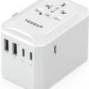 TESSAN Universal Travel Adapter, International Power Adapter with 5 USB Ports (3 USB C), Worldwide Plug Adaptor for US to Europe UK France Germany Spain Ireland Australia Japan (Type C G A I)