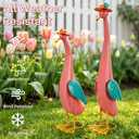 22" Duck Garden Statue Set of 2 Metal Ducks, Large