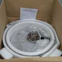 YYJLX 6 Light Modern Crystal Oil Rubbed Bronze Metal Semi Flush Mount Ceiling Light Fixture E26 Indoor Round Ceiling Lamp for Dining, Living, Foyer, Kitchen, Bedroom