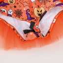 Tutu.kk Toddler Ballet Leotard Ruffle Sleeve Sequin Tulle Tutu Dress Ballerina Outfits for Girls Birthday Holiday (6-7 Years, Orange)