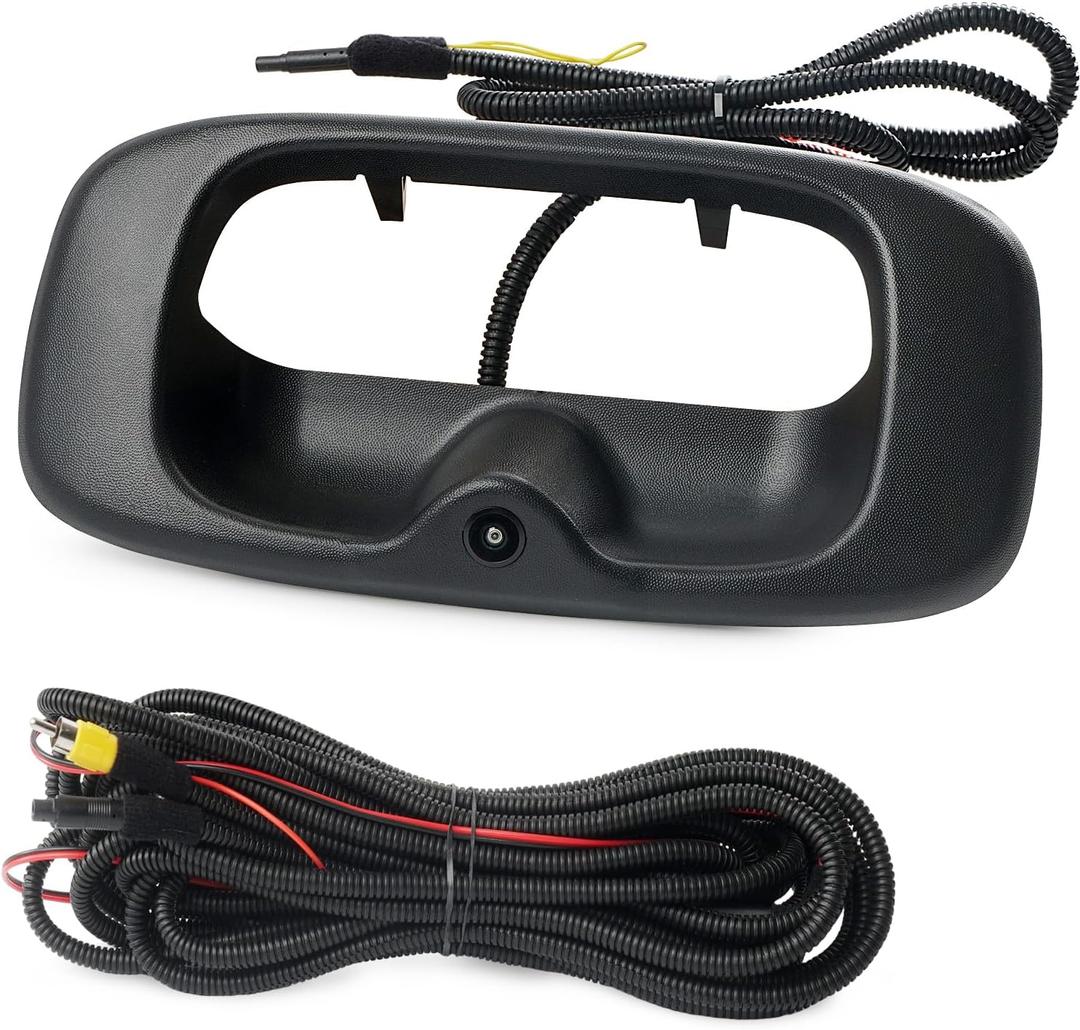 Tailgate Handle Backup Camera Compatible with 1999-2006 Chevy Silverado GMC Sierra 1500 2500 3500 HD Waterproof Reversing Rear View Back Up Camera, Tailgate Handle Backup Kit Replaces# 15228541