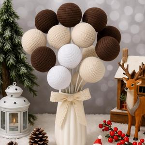 6 Pack 15" Large Artificial Christmas Tree Picks Neutral Xmas Branches Hanging Decoration for Christmas Tree Home Vase Holiday Season Decor