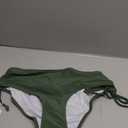 Upopby Women's Sexy Boyshort Bikini Bottom Side Tie Cheeky Swimsuit Bottoms Ruched Tankini Swim Shorts, L, Olive Green