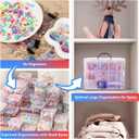 VTG Bead Organizer Box, 56 Pcs Small Plastic Containers with Lids and 3-Tier Stackable Storage Box, Clear Organizers for Jewelry Toys Craft Storage