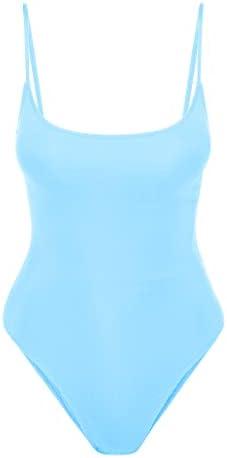 Narecte Sexy One Piece Bathing Suit for Women Tummy Control High Cut One Piece Swimsuit Womens Swim Suit, XL
