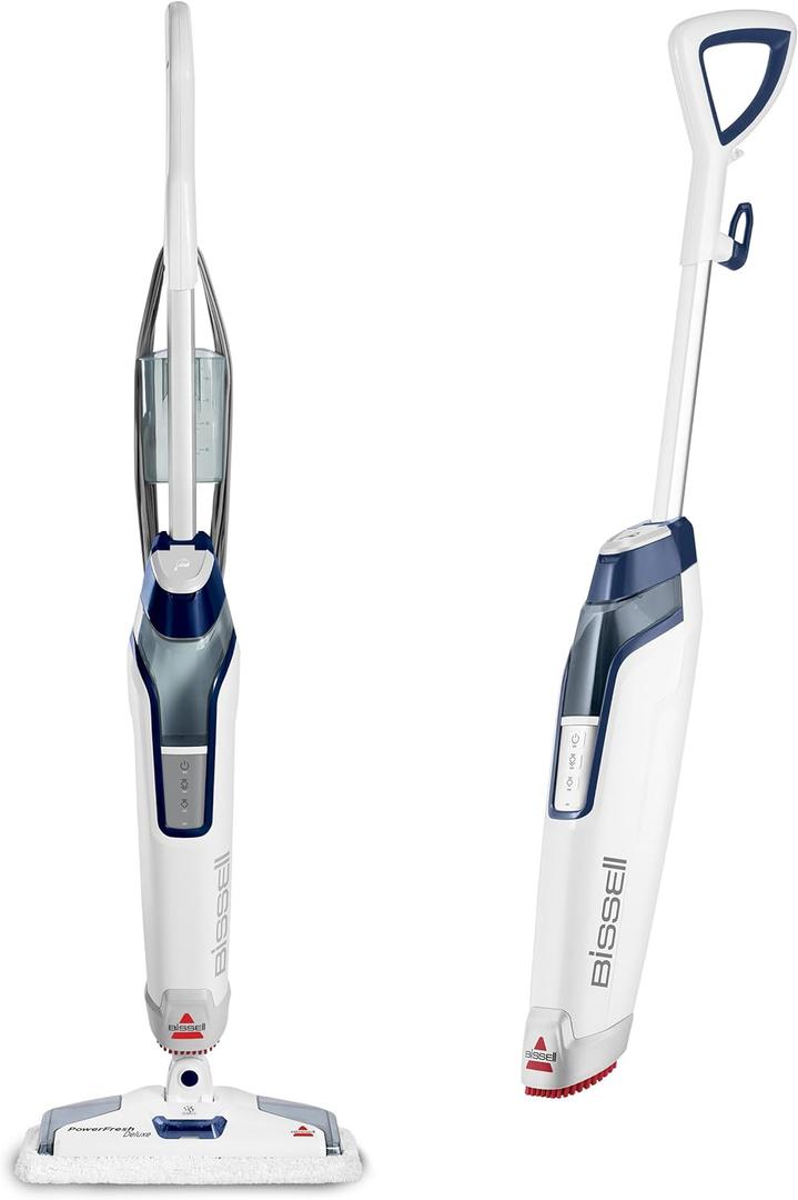 Bissell PowerFresh Deluxe 1806 Steam Mop for Tile, Hardwood & Sealed Floors w/Builtin SpotBoost Brush, Fast 30Second WarmUp, Variable Steam Levels, Fresh Scent Discs Compatible