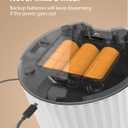 Petory Timed Automatic Cat Feeders - 4L Programable Dry Food Dispenser for Cats and Small Medium Dogs 6 Meals with Desiccant Bag Dual Power Supply 10S Voice Recorder