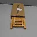 Guitar Foot Stool Wood, Wooden Footrest, Folding Leg Classical Footstool, 4 Adjustable Height Level & Non-Slip Surface, Portable Foldable Bamboo Pedal, Accessory Acoustic Part for Playing Music