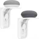 WALI Outlet Shelf Wall Holder,Bathroom Walls Shelves up to 10lbs Standard Vertical Duplex Wall Shelf Organizer for Smart Home Decor Space Saving Power Tools, Toothbrush (OLS002-W), 2 Pack, White