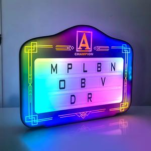 LED Handheld Bottle Service Display Sign,LED Letter Bottle Presenter,Bottle Service Lights Sign with 4 Set Letters & 1 Set Number,Nightclub LED Bottle Presenter for Home Decor, Birthday Parties,(A)