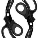 MEUUT 2 Pack Medical Scissors Trauma Shears for Nurses -Patented Bandage Scissors with Non-Stick Blades, Surgical Grade Shears Stainless Steel EMT Scissors for All Purpose (Black+black)