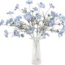 2 Pcs Artificial Fake Flowers Plants Cosmos Silk Flower Arrangements Wedding Bouquets Decorations Plastic Floral Table Centerpieces for Home Kitchen Garden Party Decor Approx 23.6'' High - Light Blue