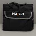 HOTOR Trunk Organizer - Car Organizer with 5 Pockets, Trunk organizer for SUV, Sedan & Van, Car Organization with Sturdy Base Panel for Car Accessories, Black, 2 Compartments, 21.3"×12.6"×10.6"