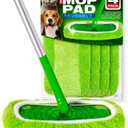 VanDuck Reusable Mop Pads Compatible with Swiffer Sweeper (4-Pack) - Washable Microfiber Mop Pads for Wet & Dry Use - All Purpose Floor Mopping and Cleaning Product (Green)