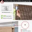 LazBlinds No Drill Bamboo Roman Shades, 29" W x 48" H, Malay Walnut