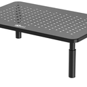 WALI Computer Monitor Stand for Desk, Adjustable Laptop Riser, Desk Monitor Stand Underneath Storage for Office, Home, School Supplies (STT003), 1 Pack, Black