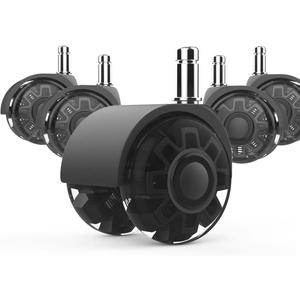 Office Chair Wheels Casters - Protection for Hardwood Floors and Carpet, Heavy Duty Silent Computer Chair Wheels with Standard Stem 7/16* 7/8(11mm*22mm),Office Furniture Casters Set of 5(Black)