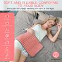 Heating Pad for Period Cramps, Heating Pad for Back/Neck/Shoulder Muscle Pain, 6 Heating & 4 Timer Setting, Auto Shut Off, Moist Heat & Machine Washable, Pink Birthday Christmas Gifts for Women Mom